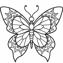 Butterfly Mandalas Coloring Page | Cute Butterfly Flowers Coloring book