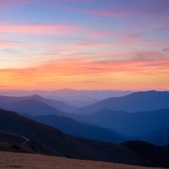 Obraz premium sunset in the mountains