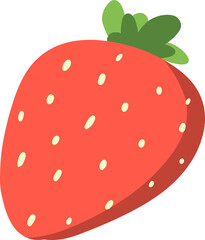 strawberry icon Fresh healthy vegetarian food illustration