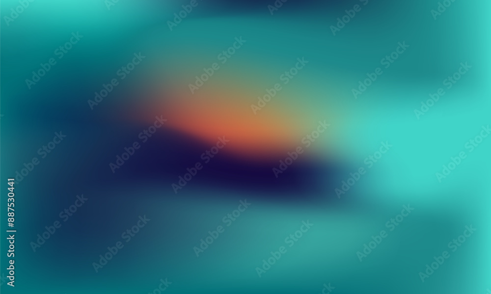 Fototapete blue and orange gradient background. abstract blurred holographic gradationt creative backdrop. abst