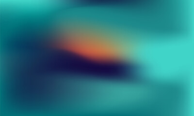 Blue and orange gradient background. Abstract blurred holographic gradationt creative backdrop. Abstract minimalist vibrant color gradient background. Vector illustration.