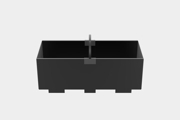 Obraz premium Paper Basket for Organic Fruits and Vegetables Mockup. 3d illustration