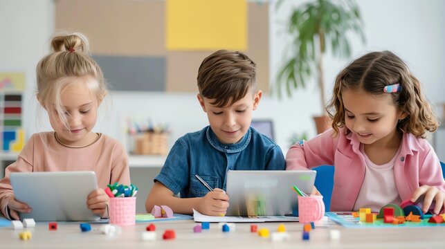 Children engaging in hobbies during a break, Children, Hobbies, Break