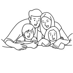 Father, mother, and childrens