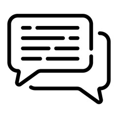 speech bubble Line Icon