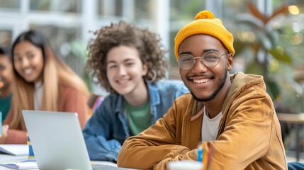 Students expressing creativity with their peers, Students, Creativity, Peers