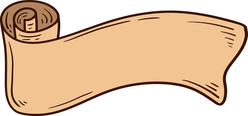 ribbon vintage hand drawn illustration