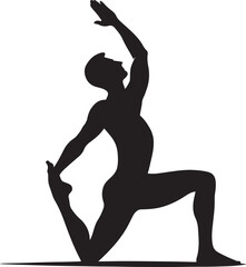 person in yoga pose vector