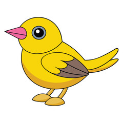 A Lovely canary bird vector illustration