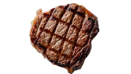 juicy steak on transparent background
