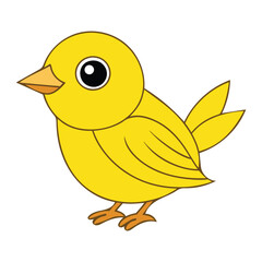A Lovely canary bird vector illustration