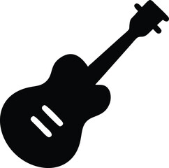 guitar icon silhouette  style Victor art.