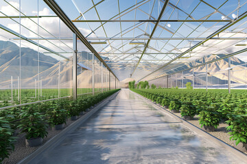 Obraz premium greenhouse with cannabis plants