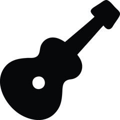 guitar icon silhouette  style Victor art.