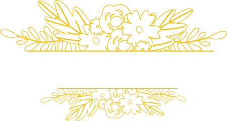 Floral Vintage Text Border