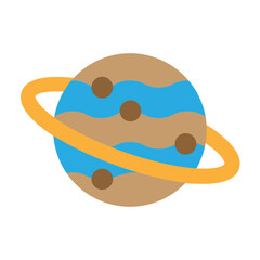 Planet Vector Flat Icon Design