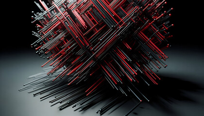 Futuristic network structure ball concept 