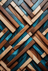 modern mosaic wooden tiles background