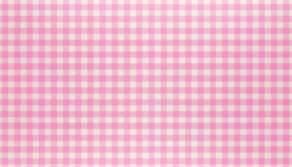 Pink and white seamless gingham pattern background