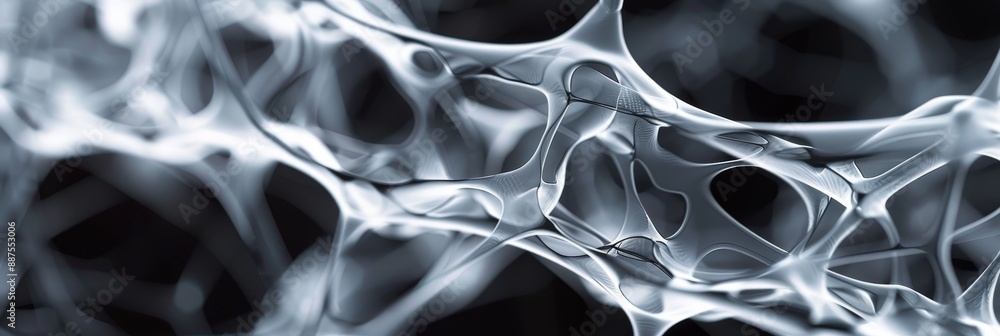Poster abstract smoke pattern in black and white - a mesmerizing abstract pattern created by smoke swirling