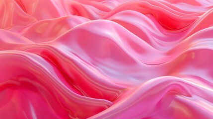 Obraz premium Abstract Background with Fluid Pink Waves and Smooth Flowing Textures in Soft Shades