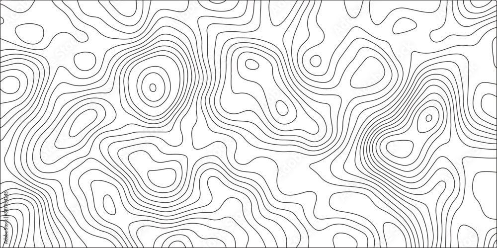 Fototapete topographic map contour lines background with detailed vector geography, and design. cartography oce