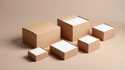 Fototapeta premium paper food delivery box packaging