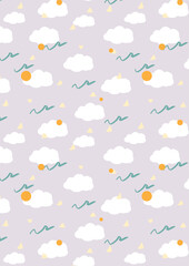 Autumn cloud theme pattern