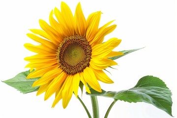 Fototapeta premium Sunflower Against White Background
