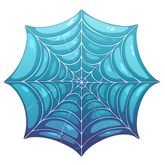 Fototapeta premium a 2d cartoon clipart drawing of a cobweb on an isolated transparent background