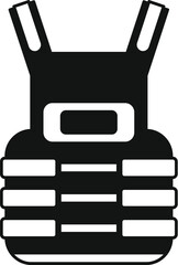 Simple icon of a life vest, essential for water safety and rescue operations