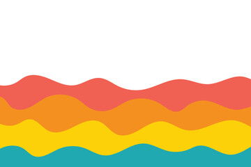 Wave background. Design of an ocean poster. Vector illustration