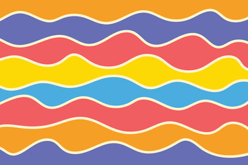 Wave background. Design of colourful poster. Vector illustration