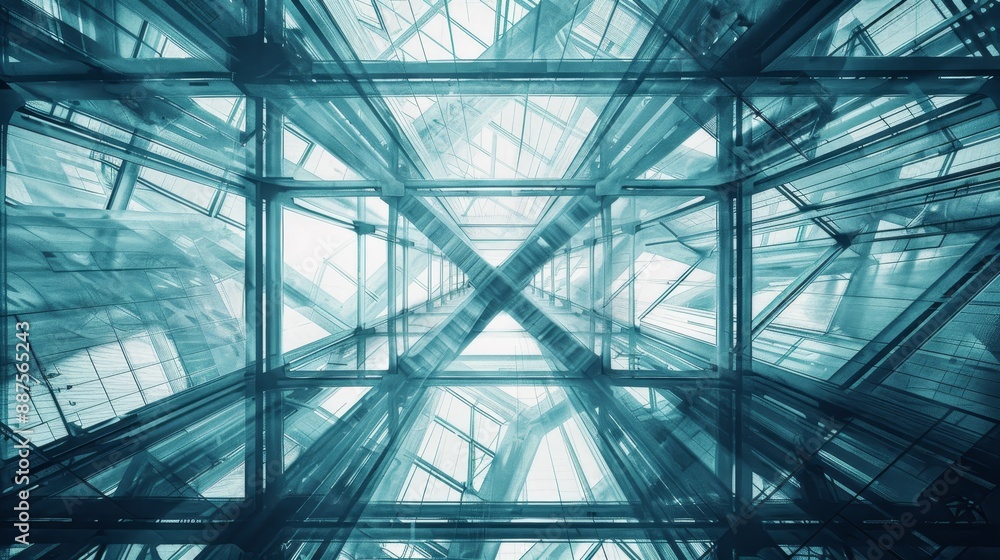 Poster abstract architectural structure - a mesmerizing view of an abstract architectural structure, showca