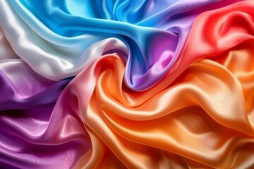 Obraz premium Colorful Silk Fabric Drapes