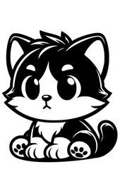 Kitten SVG, Cat SVG, Animal SVG, Cute Kitten SVG, Curious kitten SVG, Pet SVG, Kitten Silhouette, Kitten Vector, Clipart, Cut file for Cricut SVG, JPG, PNG