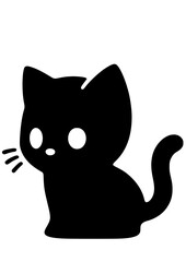 Kitten SVG, Cat SVG, Animal SVG, Cute Kitten SVG, Curious kitten SVG, Pet SVG, Kitten Silhouette, Kitten Vector, Clipart, Cut file for Cricut SVG, JPG, PNG