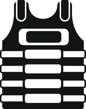 recommend clip art: Simple icon of a bulletproof vest offering protection from gunfire for police officers