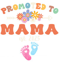 A colorful graphic announcing the arrival of a new baby with the text 