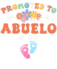 A colorful graphic celebrating a new grandparent with the words 