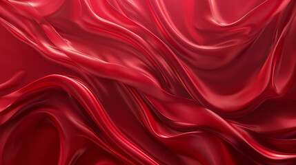 Obraz premium A red fabric with a wave pattern