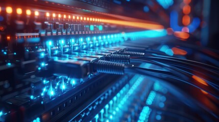 optic fiber connected to switch