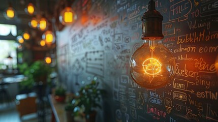 Bright Business Idea Sketch On A Whiteboard, Innovative And Energetic, High Quality Background