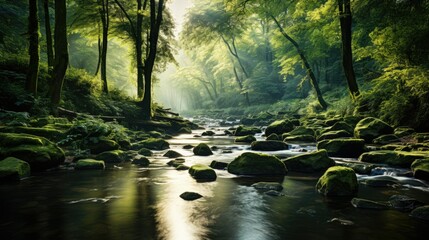 beautiful nature landscape panoramic photo