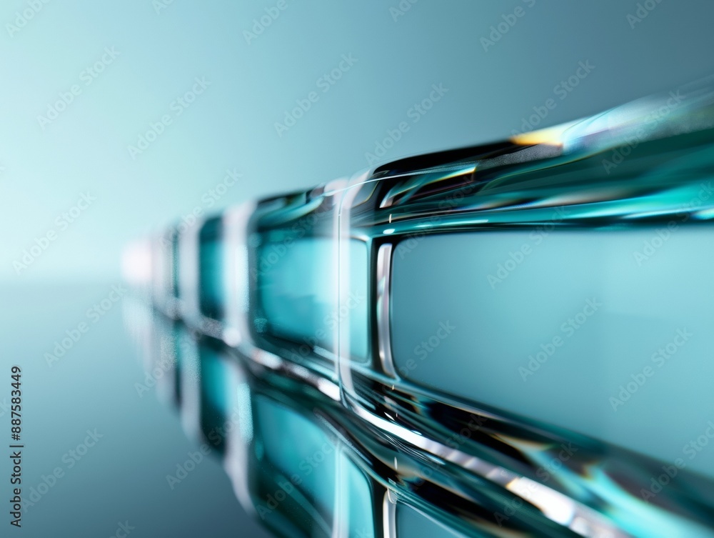 Aufkleber modern digital interface featuring a transparent glass chart with frosted details in a sleek office 