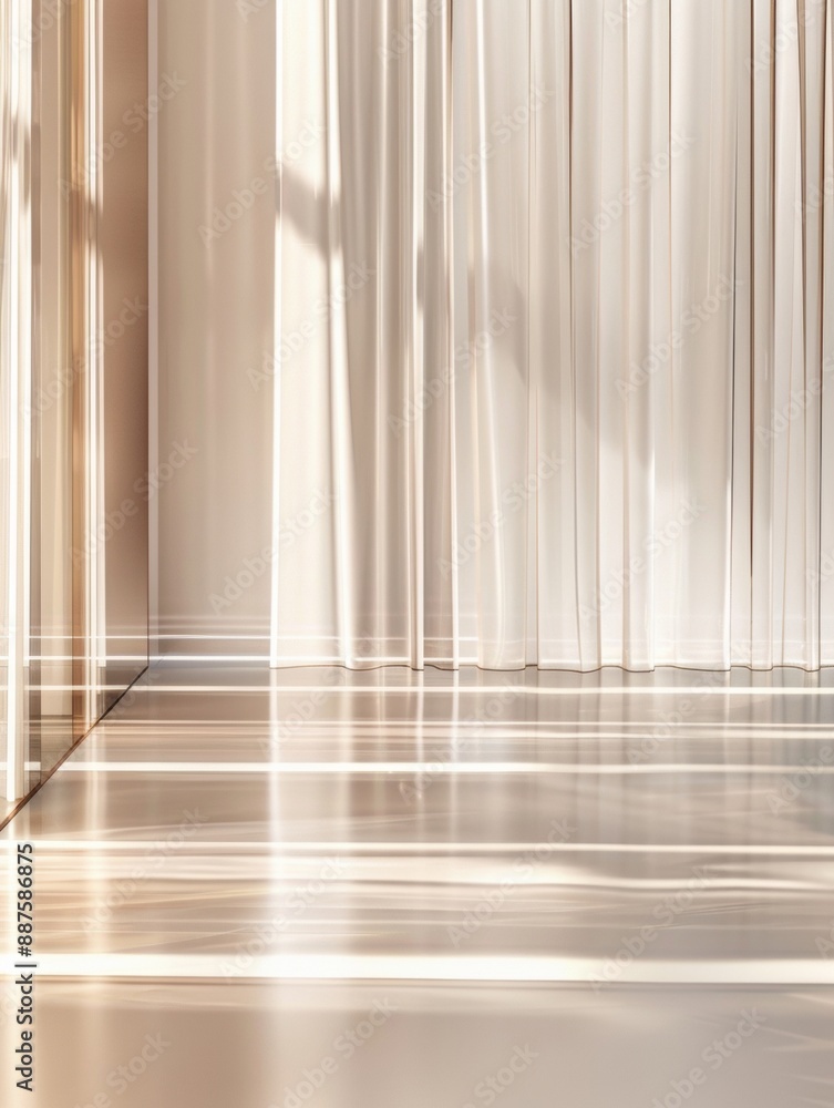 Aufkleber modern elegant interior featuring sleek design with glass window displaying transparent and frosted 