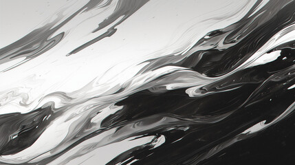 grayscale abstract waves with fluid swirling patterns and monochrome palette