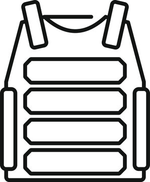 black bulletproof vest outline clip art preview