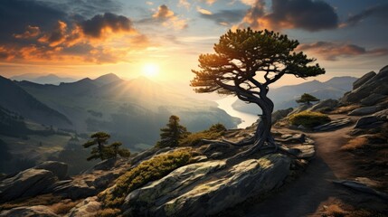 beautiful nature landscape panoramic photo