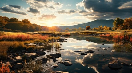 beautiful nature landscape panoramic photo